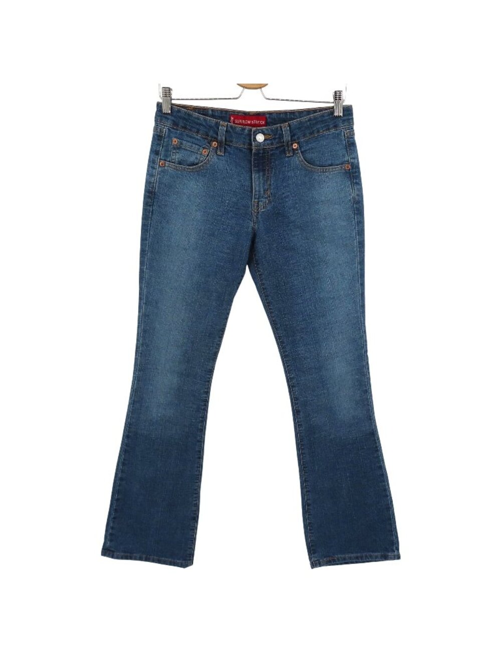 VTG Levis Juniors 5 Superlow Boot Cut 528 Blue Denim Jeans Cotton Blend 2003 Y2K